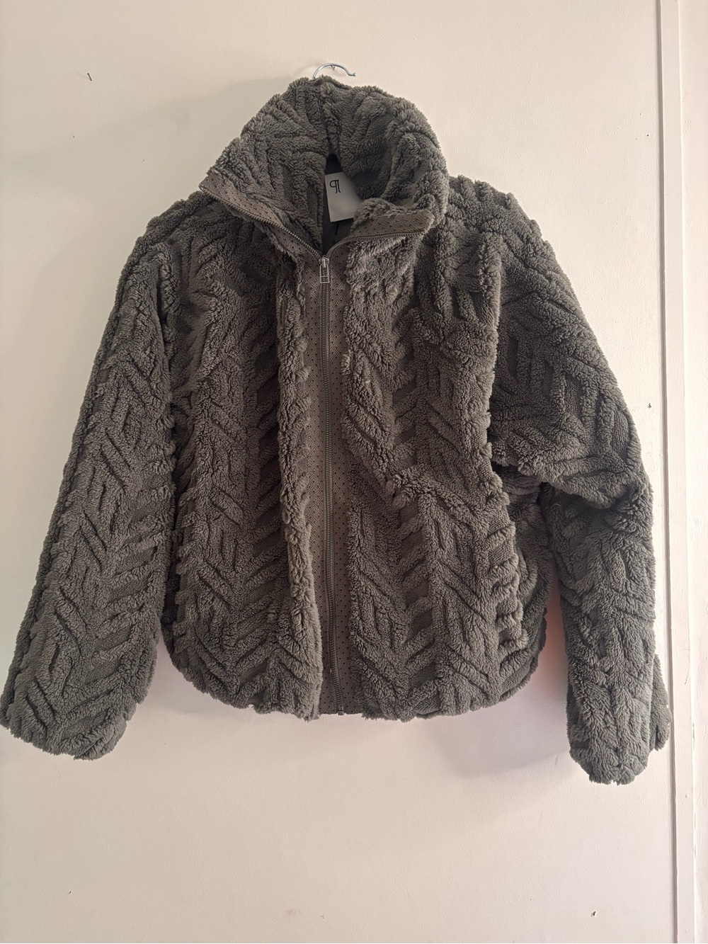 Pilcro faux fur Anthropology Jacket - olive size M. NWT